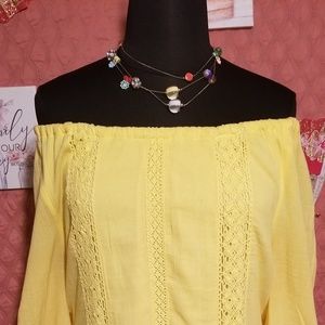 Yellow mini dress